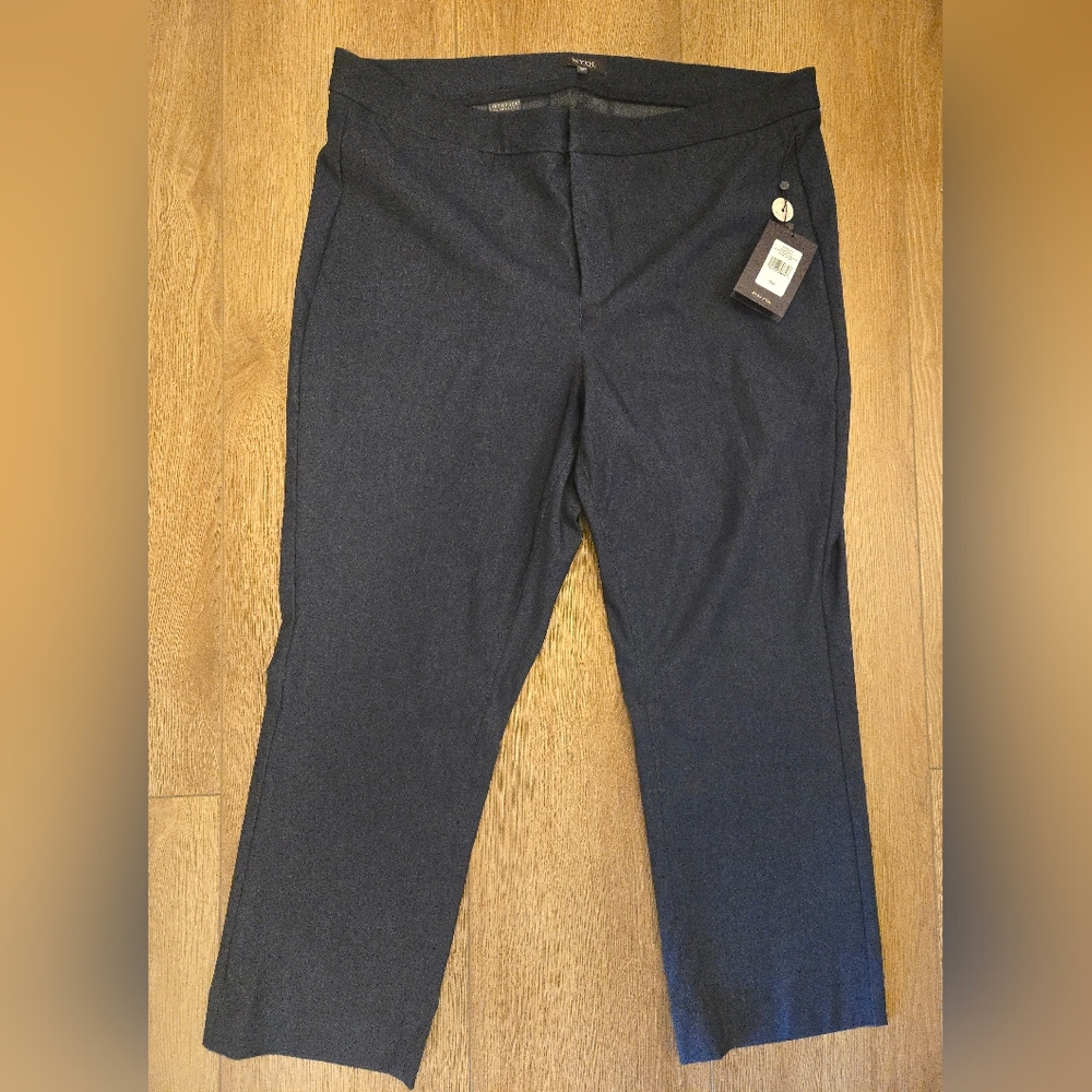 [NWT] NYDJ Plus Size Slim Trouser Ankle Pants Dark Blue Heather 18W - Picture 2 of 16